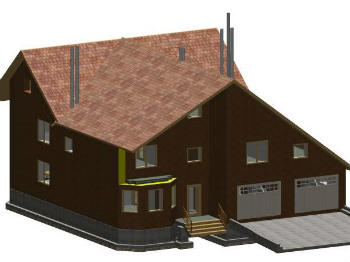 Двухэтажный дом из сибита