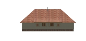 Одноэтажный дом из кирпича с верандой «под ключ»